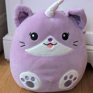 Purple Unicorn Cat Plush Squishmallow